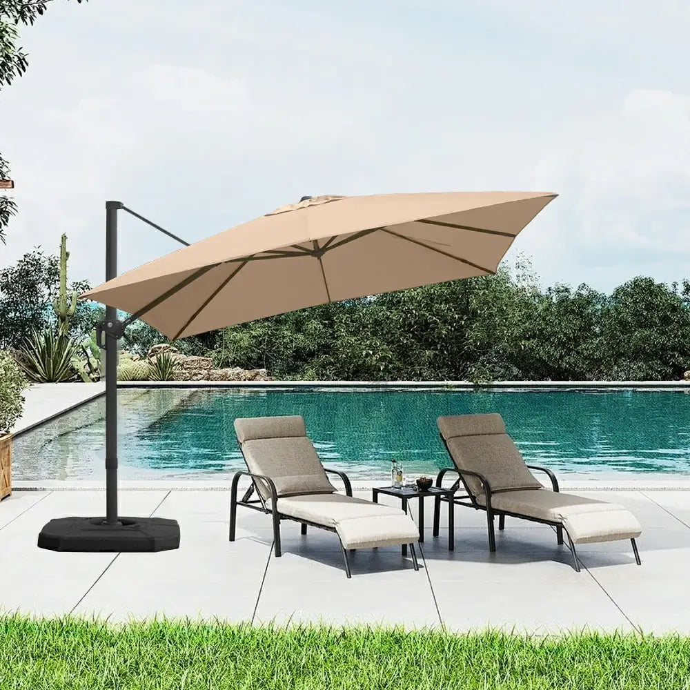 Domi Quadratischer Ampelschirm 235 x 235 cm #Farbe_Beige