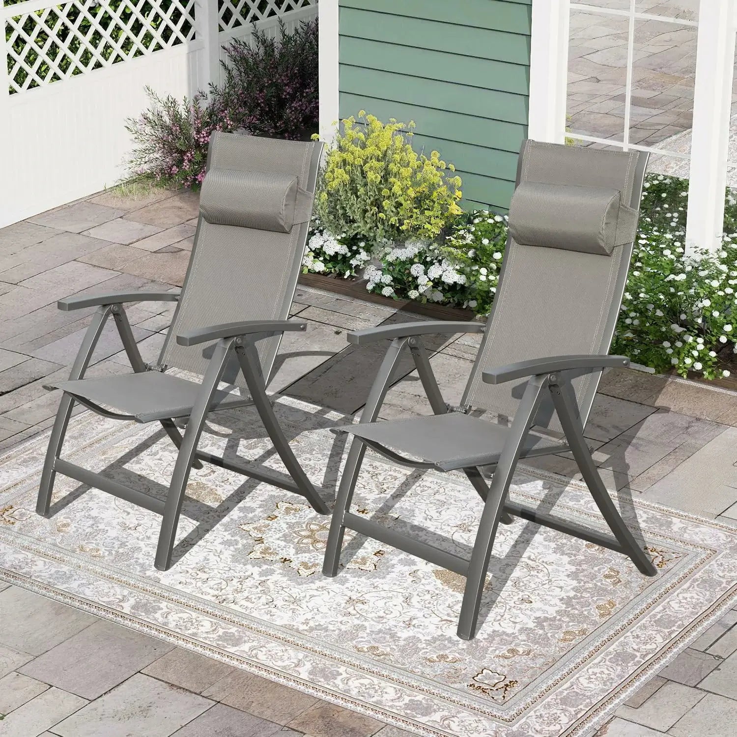 Domi Aluminium Garten-Klappstuhl #Farbe_Anthrazit