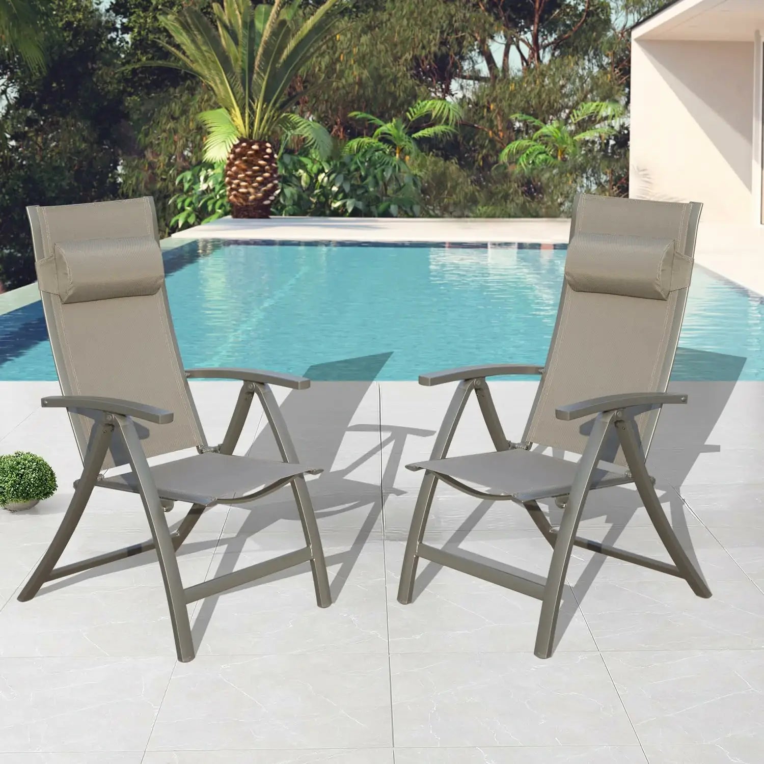 Domi Aluminium Garten-Klappstuhl #Farbe_Anthrazit