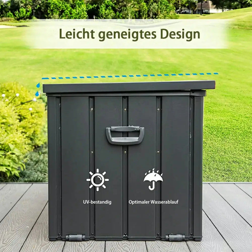 Domi Wetterfeste Auflagenbox Gartenbox Metall Anthrazit#Kapazität_570 Liter