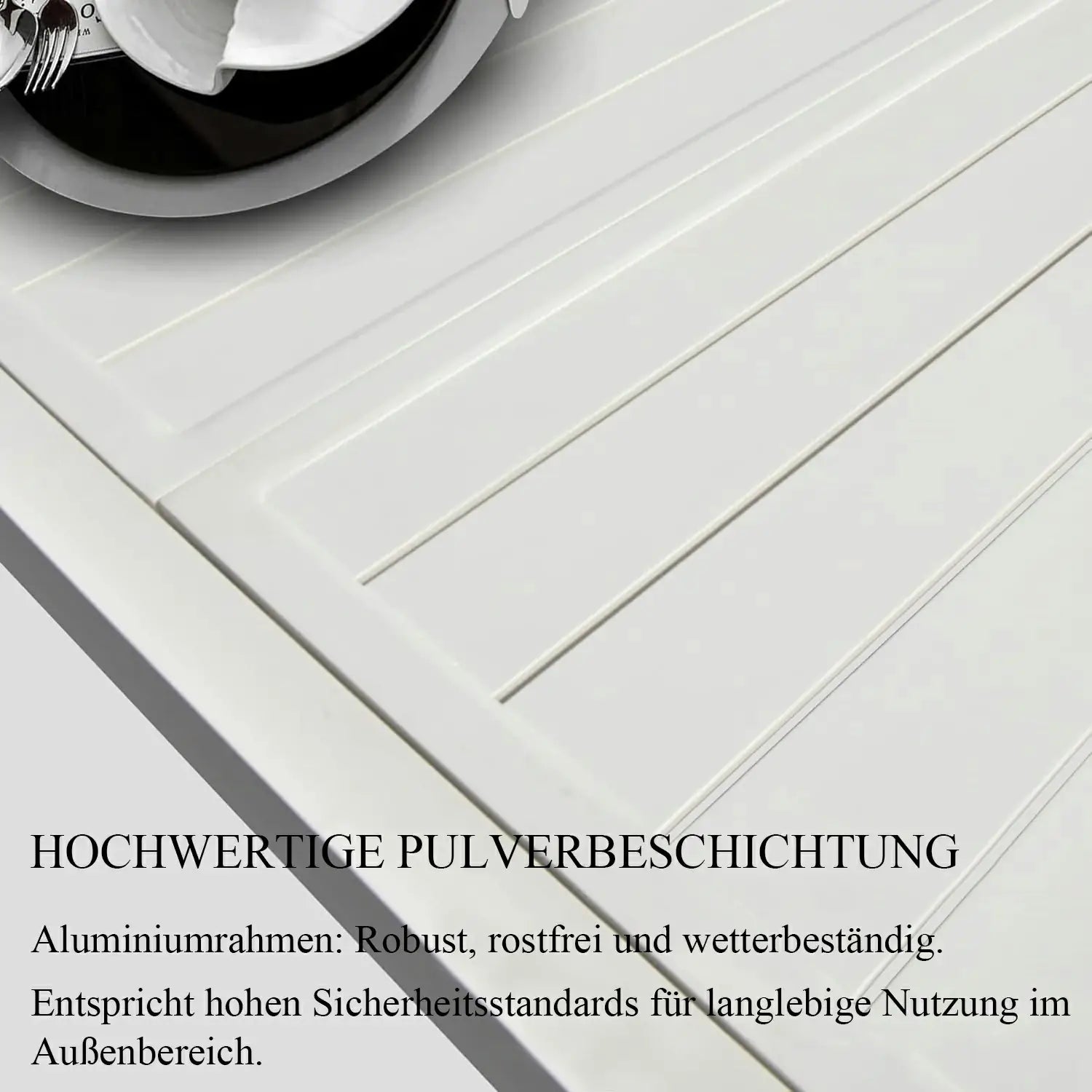 Domi Ausziehbarer Gartentisch Aluminium – Moderner Ausziehtisch für Garten & Terrasse, 4-6 Personen