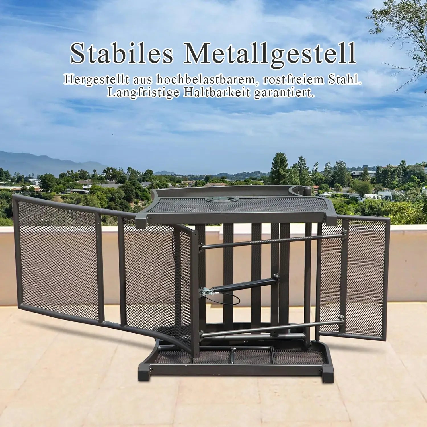 Domi Verstellbarer Garten-Relaxsessel aus Stahl#Farbe_Beige