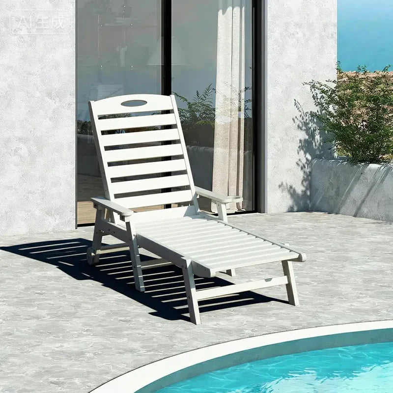 Domi Outdoor Living HDPE Sonnenliege#Farbe_Weiß