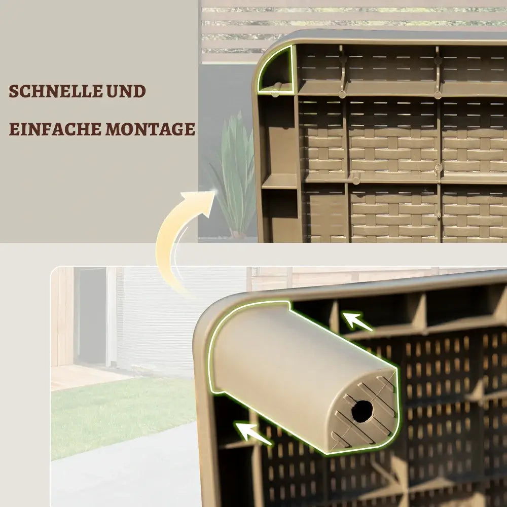 Domi Kunststoff Sonnenliege 2er-Set In Khaki Mit Armlehnen Gartenliege#Farbe_Sandbeige