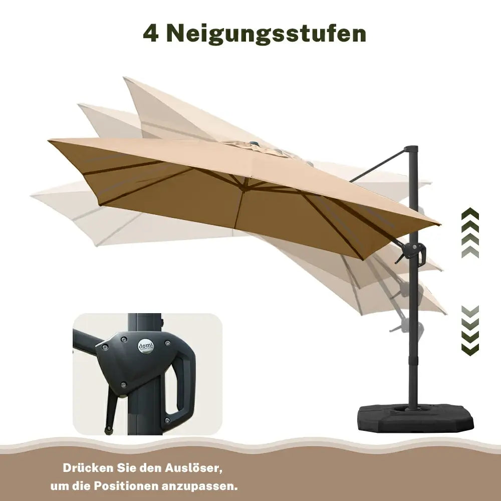 Domi Quadratischer Ampelschirm 235 x 235 cm #Farbe_Beige