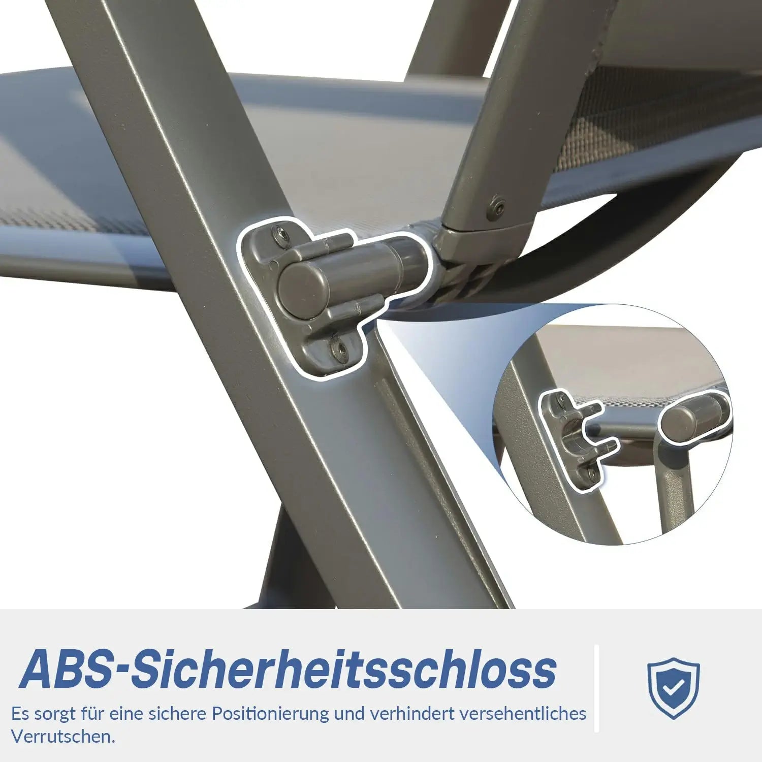 Domi Aluminium Garten-Klappstuhl #Farbe_Anthrazit