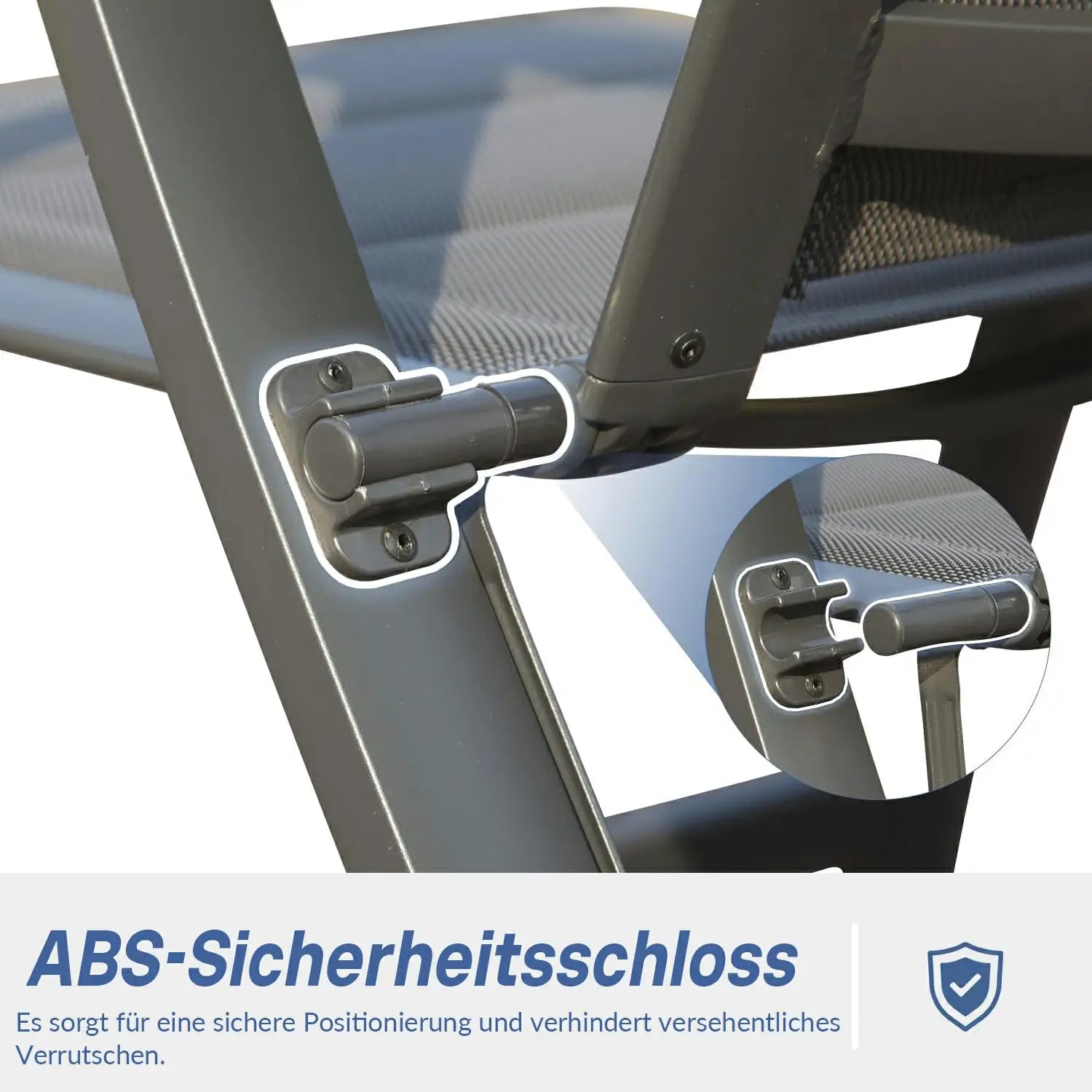 Domi Aluminium Garten-Klappstuhl #Farbe_Anthrazit