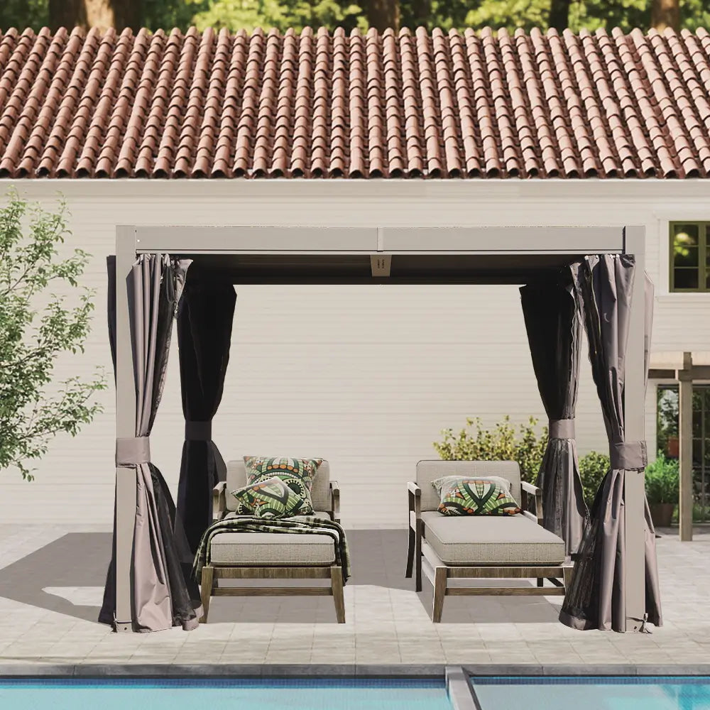 Domi Aluminium Pergola mit Lamellendach Anthrazit #Größe_3 x 3 m