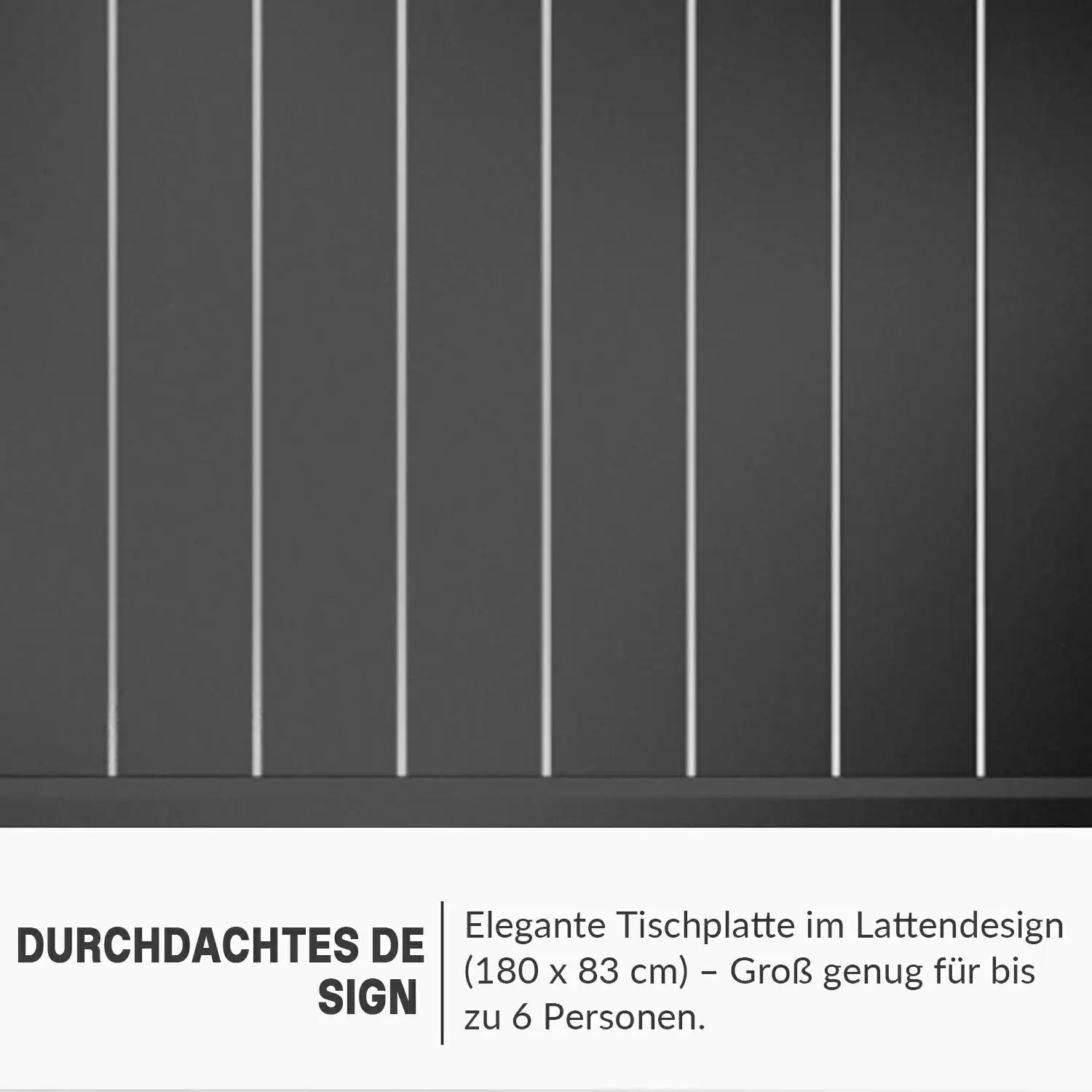 Domi Ausziehbarer Gartentisch Aluminium – Moderner Ausziehtisch für Garten & Terrasse, 4-6 Personen