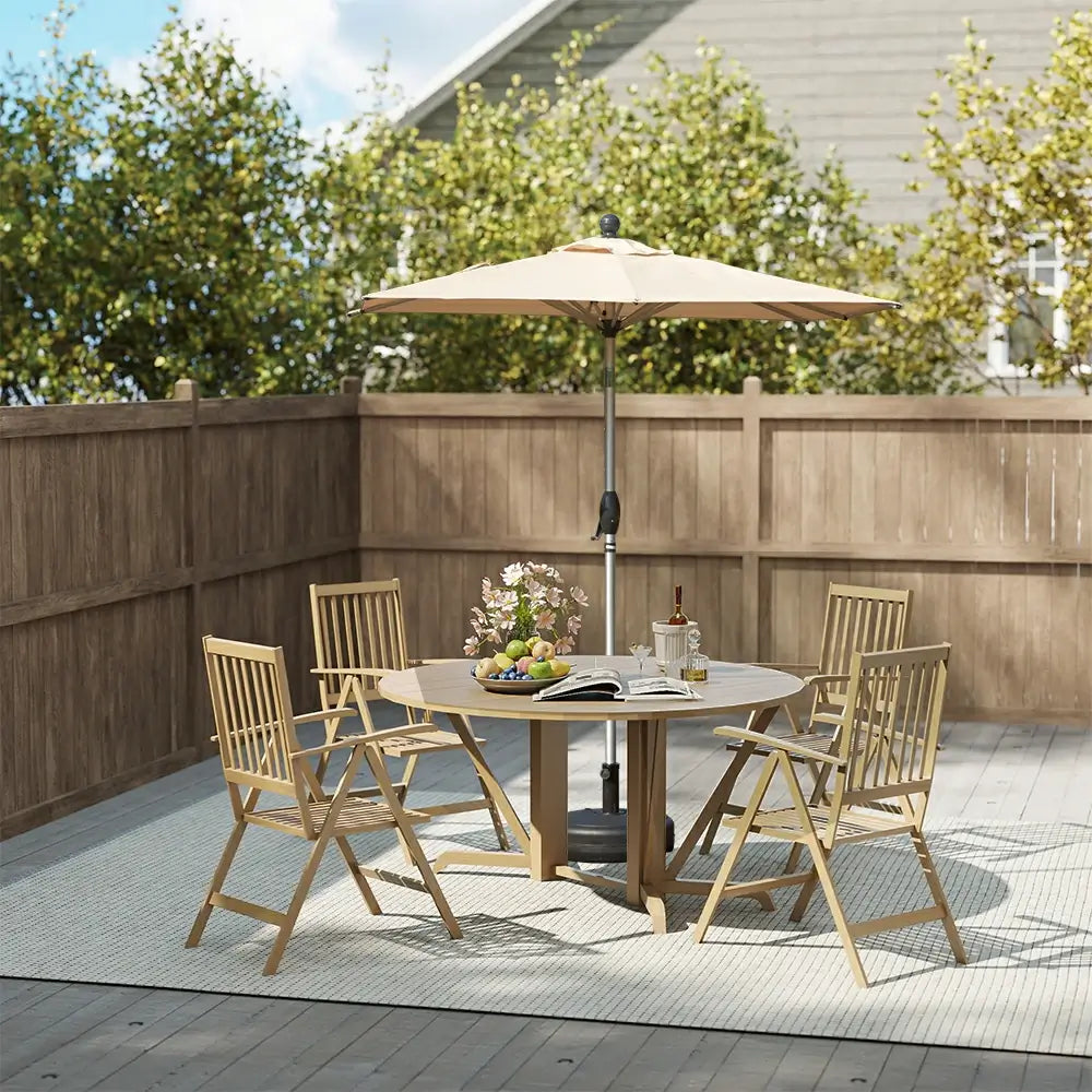 Domi Rechteckiger Aluminium Sonnenschirm Marktschirm 120 x 180 cm#Farbe_Beige